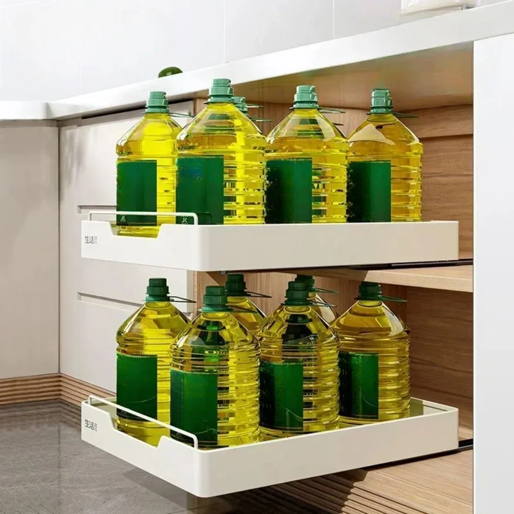 Kitchen Accessories Organizer Cabinets with Slide Rails Free of Installation of Storage Trays Trays Decorative 3