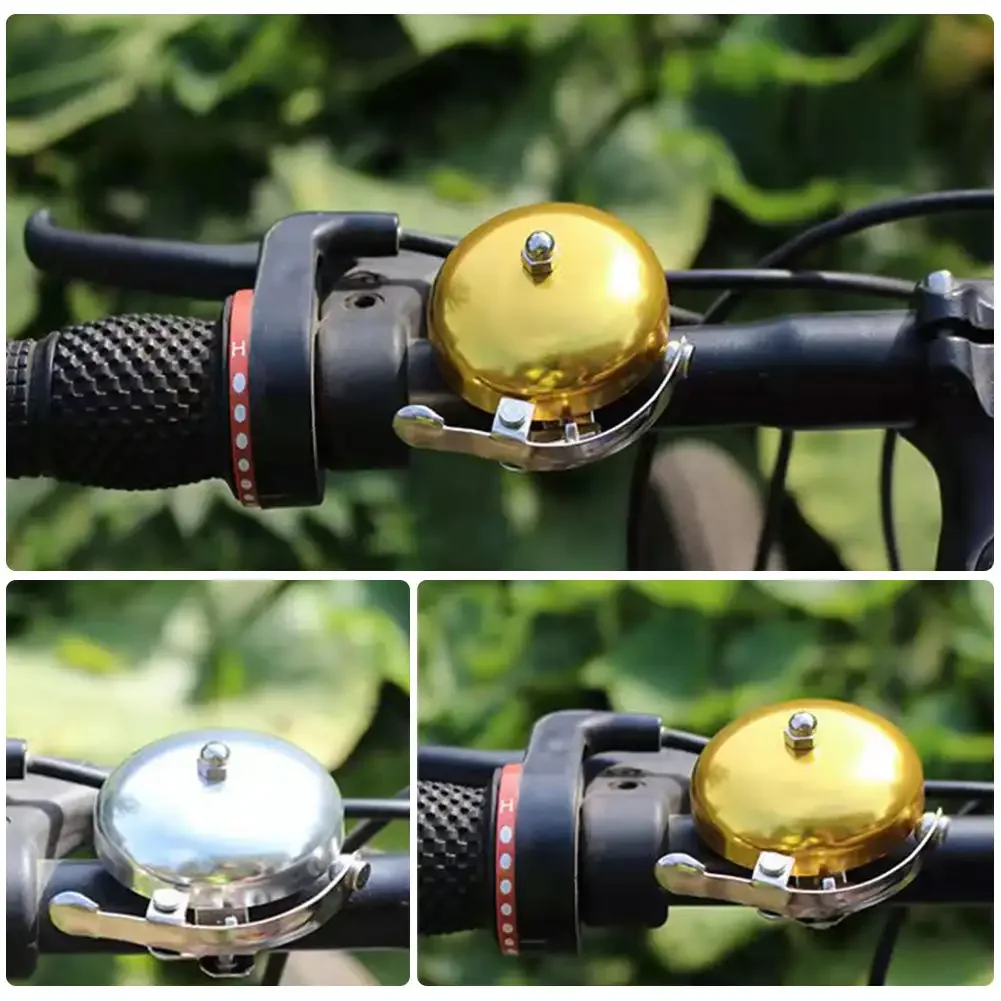 Bicycle Bell Retro British Aluminum Alloy Lid Vintage Crisp Ringtones Easy To Install Durable