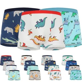 Ragazzi Boxer Slip Bambini Biancheria Intima di Cotone Baby Boy Mutande Adolescente Dinosauro Stampa Del Fumetto Morbida Mutandine Per Bambini 2-15Y 2024 Nuovo 1