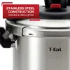 Clipso Stainless Steel Pressure Cooker 6.3 Quart, Induction , Secure locking System, One Hand System, Recipe Book Included 2