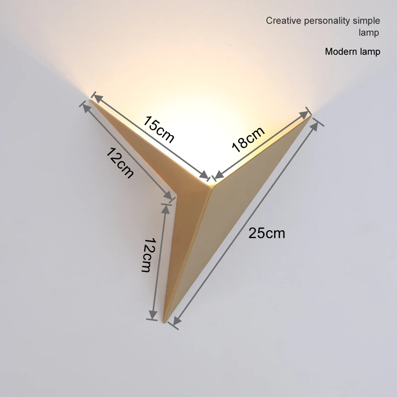 Modern minimalist triangle shape LED Wall Lamps Nordic style Indoor Wall Lamps Living Room Lights 3W AC85-265V Simple Lighting wall lights interior