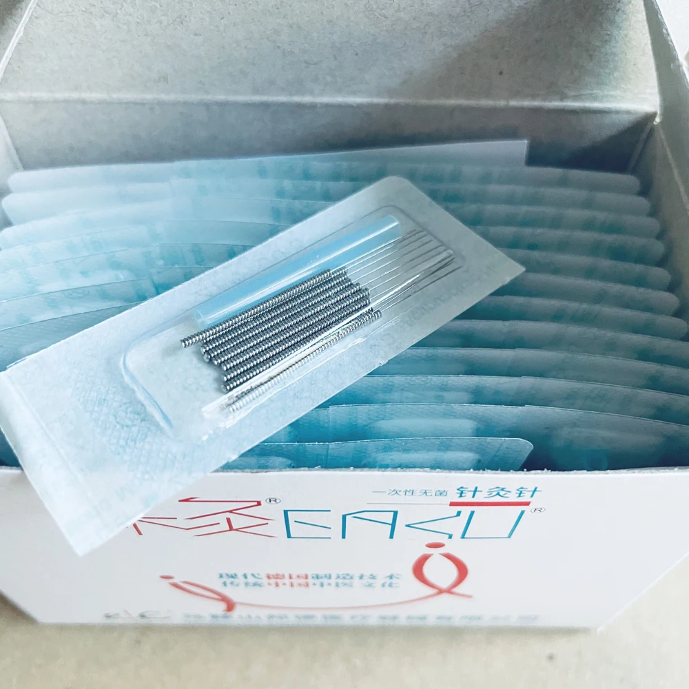 Disposable Acupuncture Needles 2000 PCS = 4 BOX Full Size Sterile Quality Steel with Tube Beauty Face Filiform Needle FDA/CE