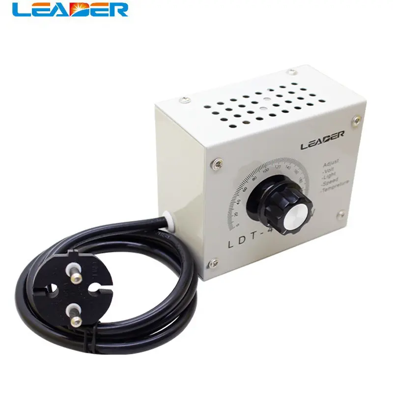 Voltage Regulator LEADER SCR Dimmer Portable Speed Temperature Light Adjustable AC220V 4000W Compact Variable