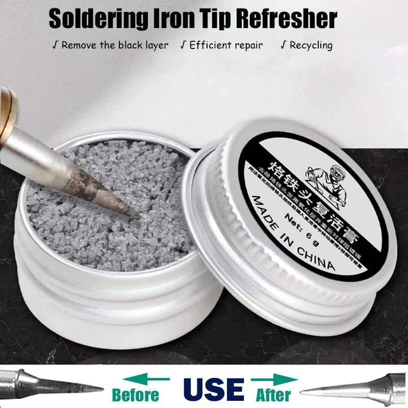 

1/2/3Pcs Soldering Iron Tip Refresher Non-stick Tin Solder Cream Clean Paste Oxide Solder Iron Tip Refresh Tip Tinner Activator