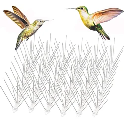 Stainless Steel Bird and Pest Repellent Spike Set - 12 Piece Deterrent for Gardens, Fences, and Roofs (12Pcs)