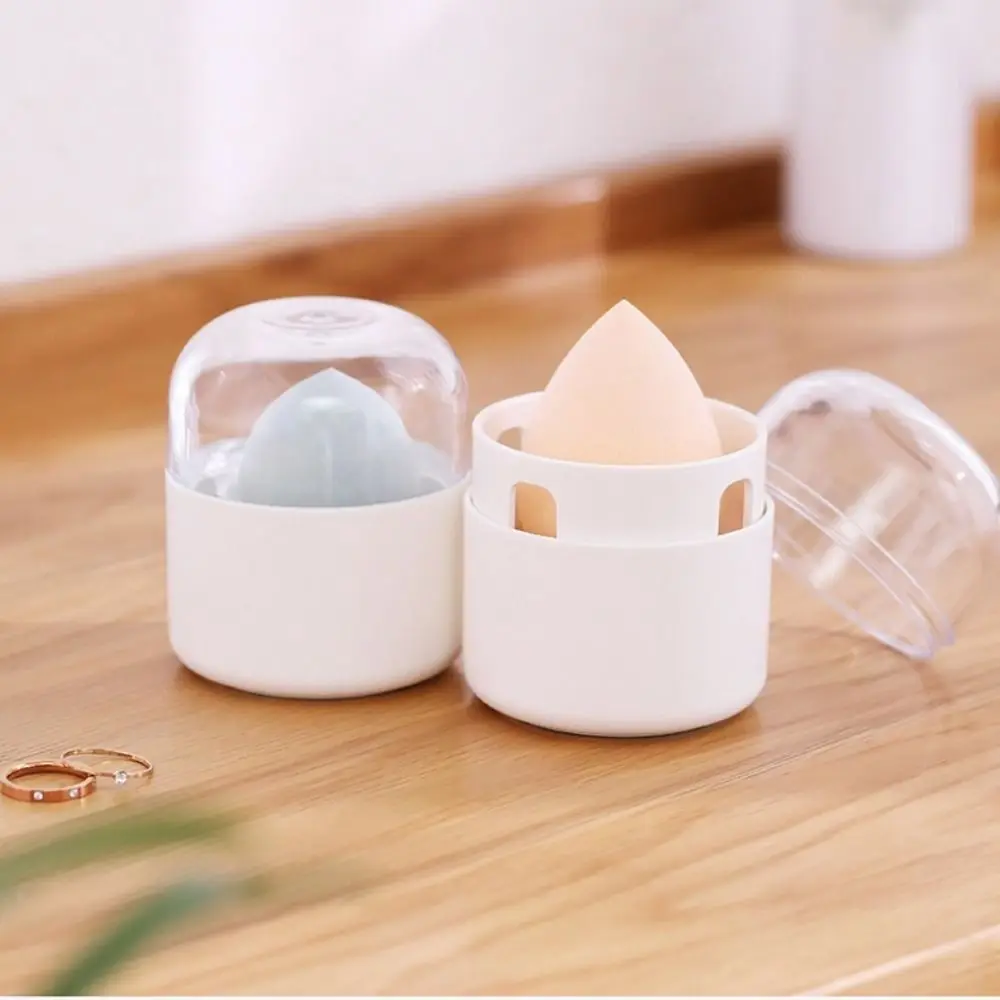 

Washable Makeup Sponge Holder Portable Dustproof Reusable Powder Puff Storage Box Eco-Friendly White Beauty Egg Storage Travel