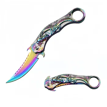 Pocket Knife for Men/Folding Knife with 3D Colorful Dragon 1