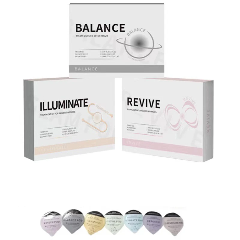 Facial Serum Hydrate Glam Revive Detox Illuminate Kit Pods For Bubble Beauty Machine