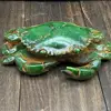 China's Old Jade Carved green Jade Crab 3