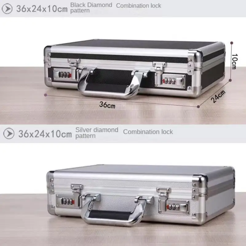 Aluminum Toolbox With Lock Portable Password Suitcase Security Safe Sturdy Hard Case And Flight Case Household Storage Box 2