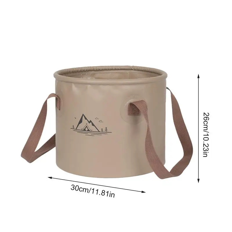 Foldable Bucket Folding Camp Wash Basin With Handle 20L Portable Fish Bucket Multifunctional Water Storage Container For Camping