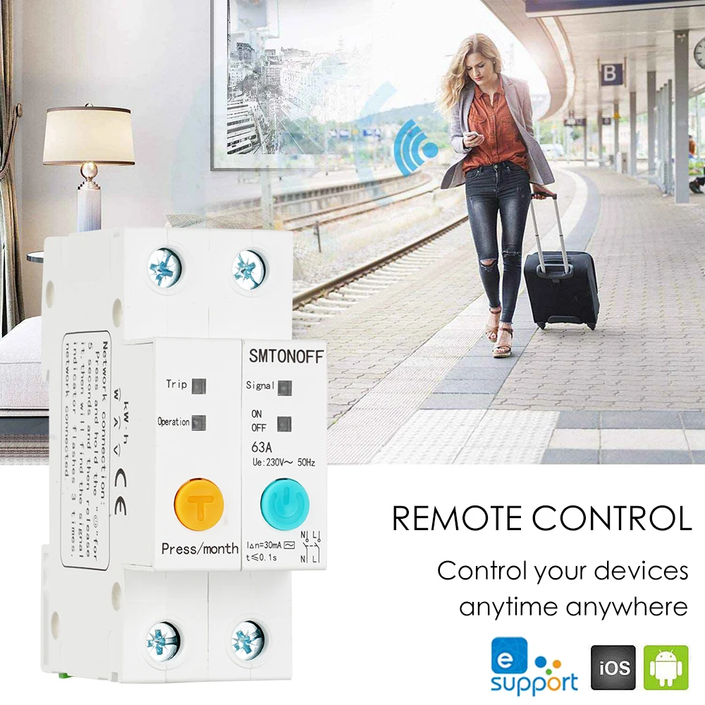 SMTONOFF Ewelink WIFI Smart Energy Meter Kwh Metering Monitoring ...