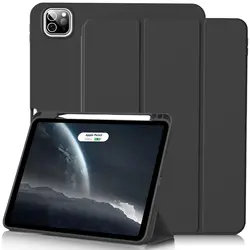 Trifold Stand Flip Cover with Pencil Holder - iPad Pro 11 18 - 22 (Jet Black)