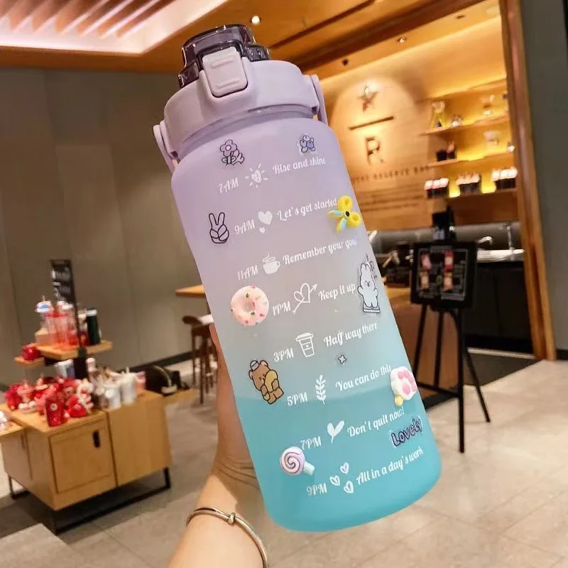 2L motivational water bottle to remind you to drink more water