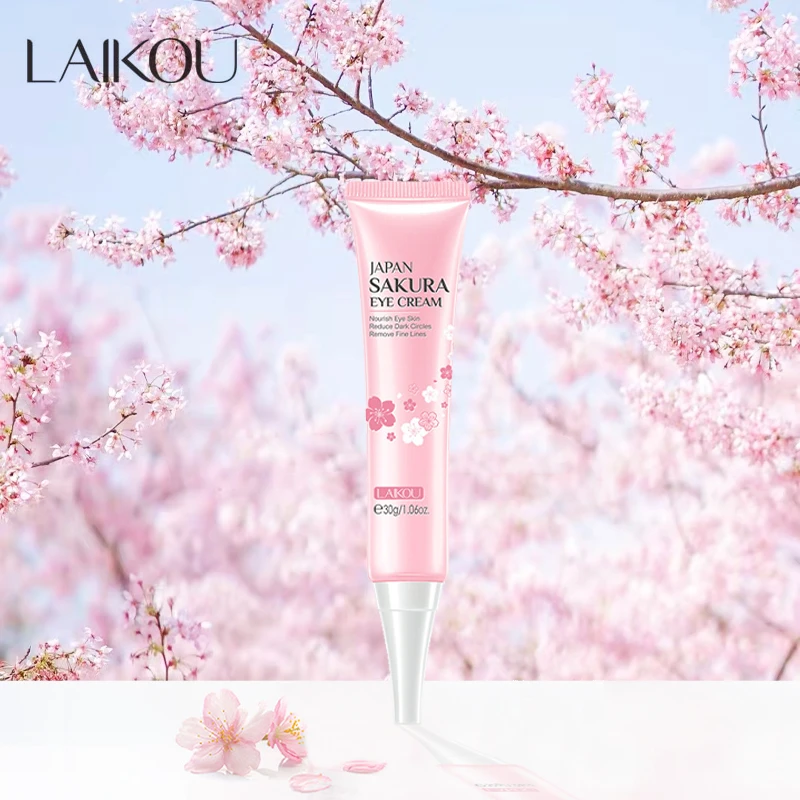 Laikou Japan Sakura Eye Cream Moisturizing Antiage Wrinkles Remove Dark Circles Smooting