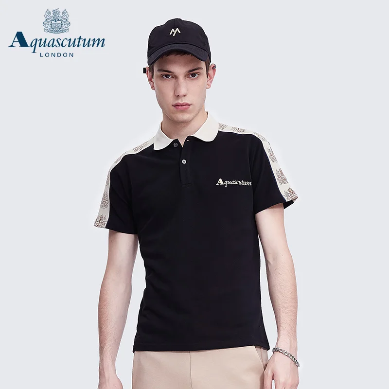 short sleeved polo shirt casual Lapel 