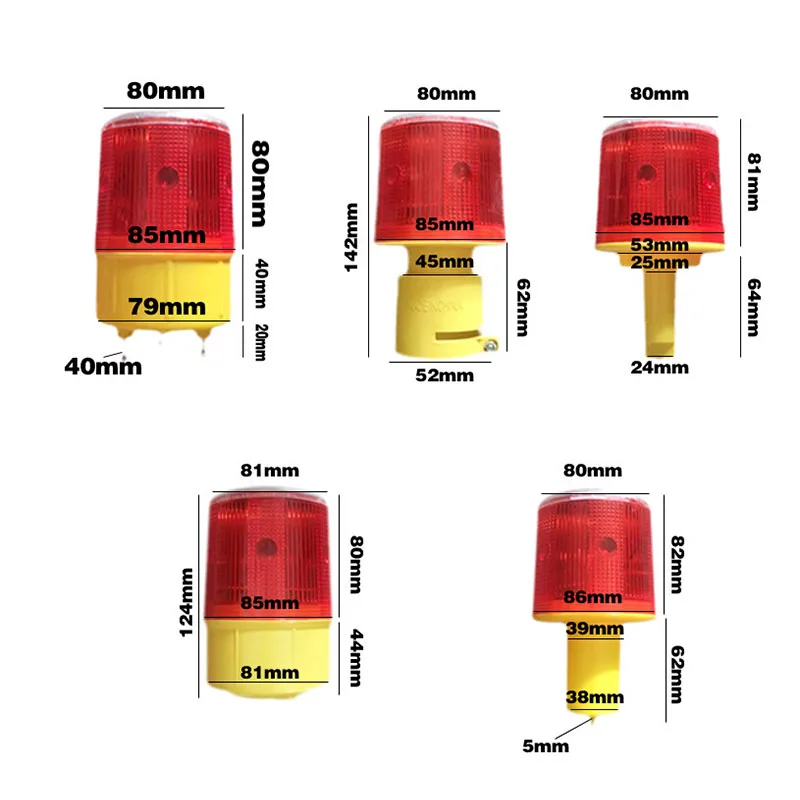 Solar warning light obstacle flash signal LED light Traffic Warning Light LED Bulb Lamp for Construction Harbor Road Emergency images - 6