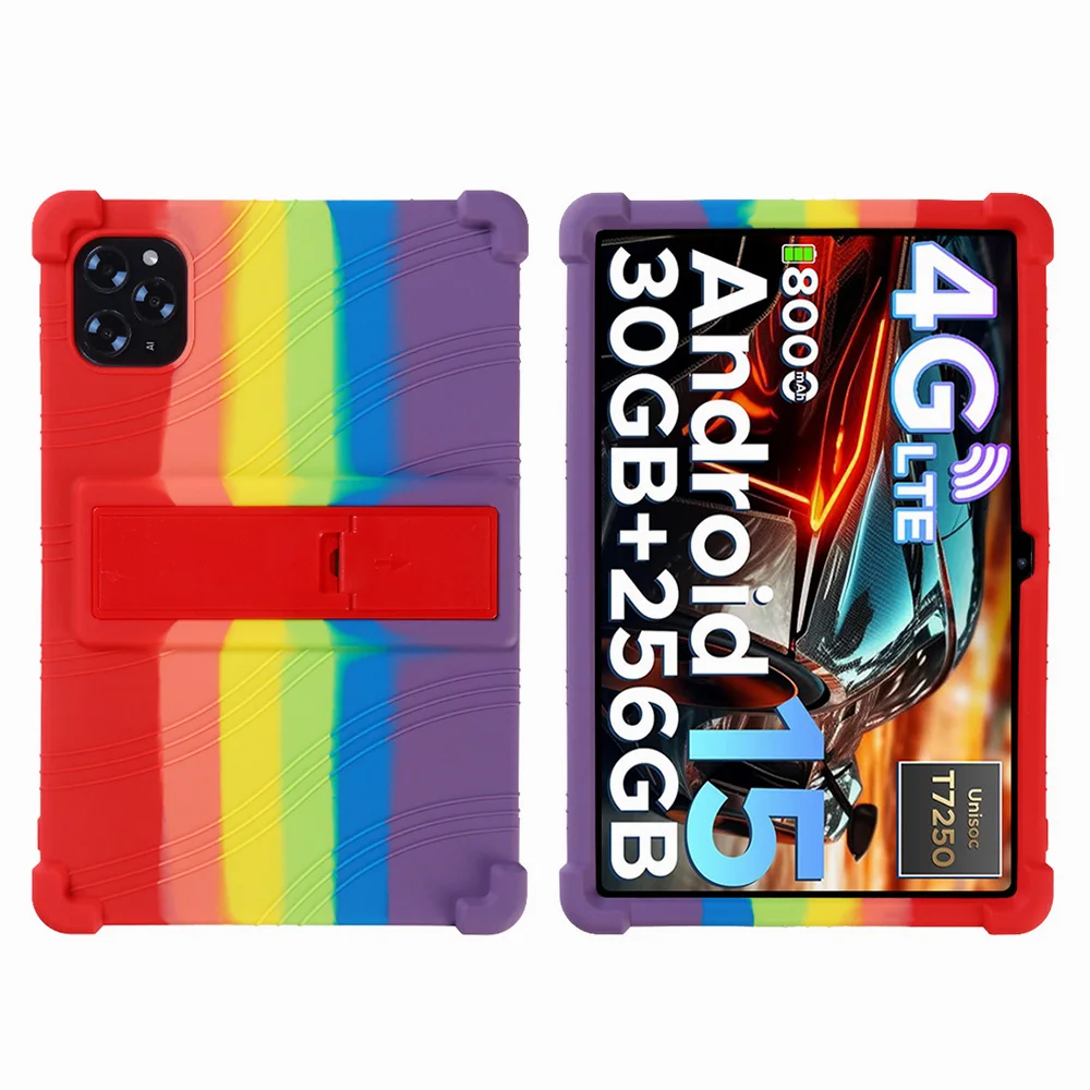 Shockproof Soft Silicon Protective Tablet Cover with Stand