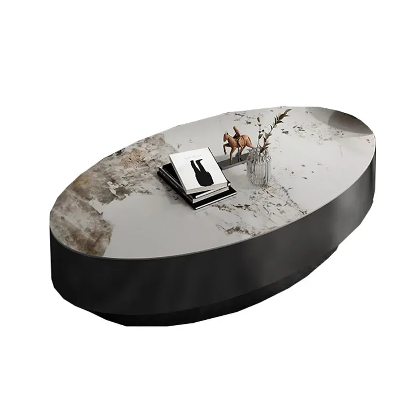 

Nordic Living Room Coffee Table Modern Marble Minimalist Oval Coffee Tables White Luxury Mesa Centro Salon Home Furniture