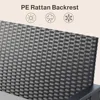 4 Piece Outdoor Patio Furniture Set, Wicker Patio Furniture with Glass Coffee Table, Rocking Wicker Bistro Set, for Backyard 3