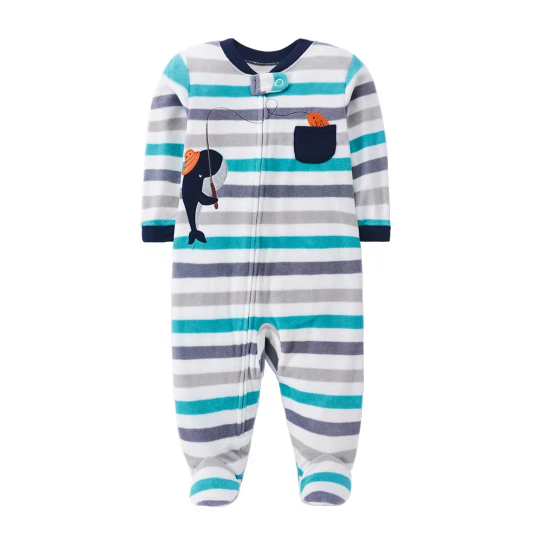 Newborn Baby Boy Girl Rompers Clothes Winter Pajamas Zipper Fleece Fall Infants Outfit Animal Jumpsuit Clothing 0 -12 Months New 2