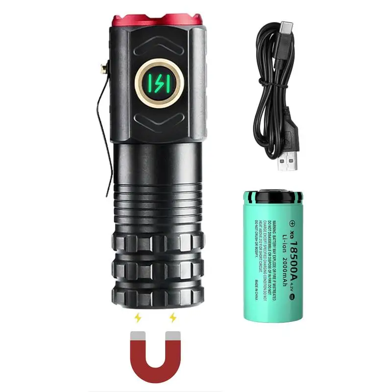 

Трехглазный светодиодный мини-фонарик Type-C, перезаряжаемый фонарик, 5 режимов, суперъяркое наружное освещение, яркие фонарики