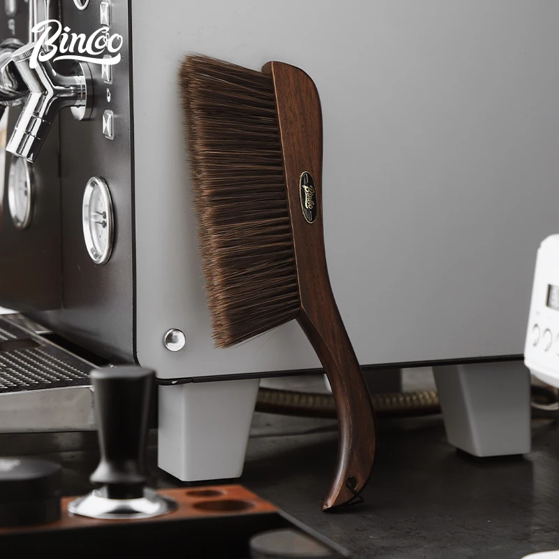 Vintage Solid Wood Coffee Grinder Cleaning Brush – Professional Home Barista Tool