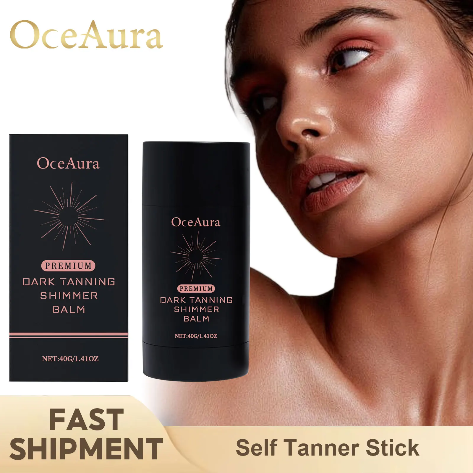 Natural Self-Tanning Stick Tanning Accelerator Shiny Brown Body Lasting Nourish Protect Radiation Fake Tan Sunless Tanning Stick
