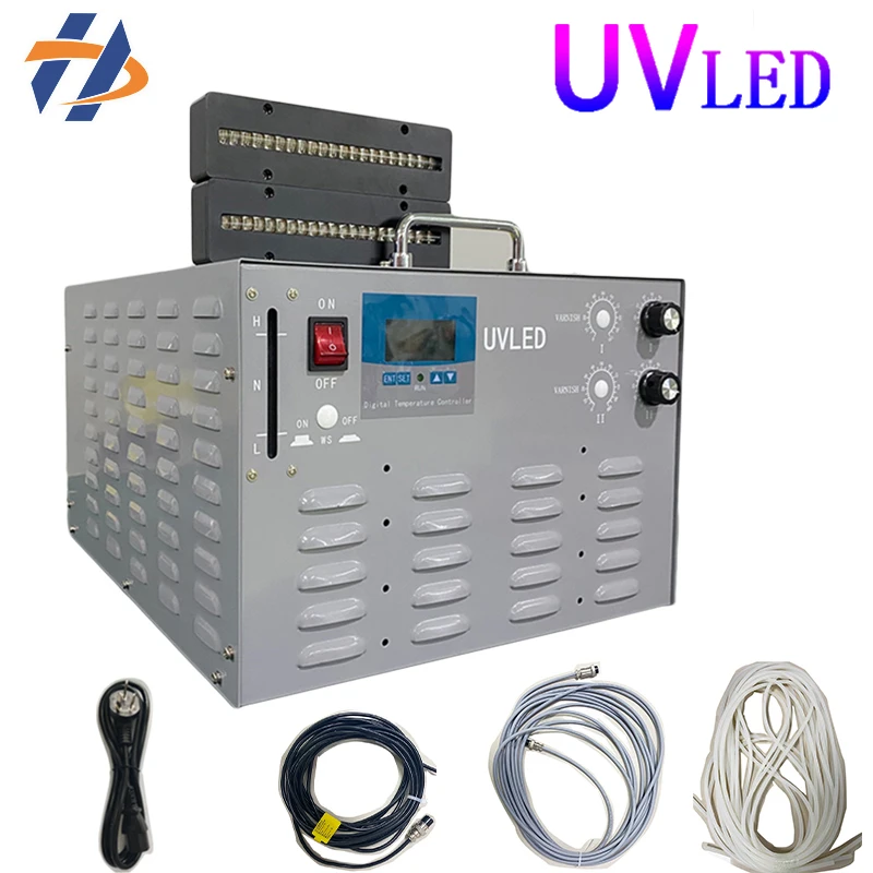 UV LED Curing System 2 LED Lamps Water Tanks And Cable Chiller For  UV Lithographic Printer LED Curing Light Cooling  16010