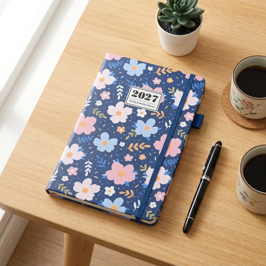Premium 2027 Weekly Planner Notebook - Hard Cover A5 Schedule Journal for Office, Students, and Travel Planning