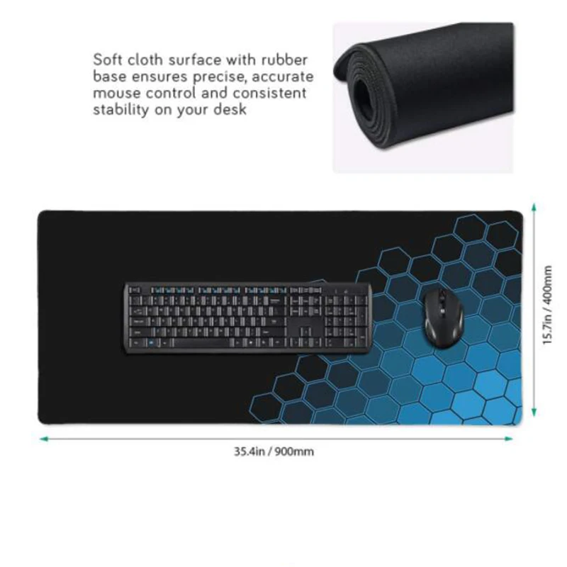 Accessori da gioco geometrici Tappetino per mouse Computer portatile Gamer Tappetini per mouse estesi Tappetino per mouse anime grande Tastiere in gomma Tappetino da tavolo - immagine 2