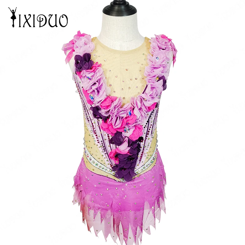 

Figure Skating Suit Girls Women Christmas Costume Performance Gymnastics Leotards Sublimation Competition Dress for Ice Skating