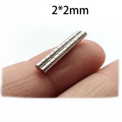 Ultra - Small Round Disc Magnets with Durable Coating (50pcs 2x2mm)