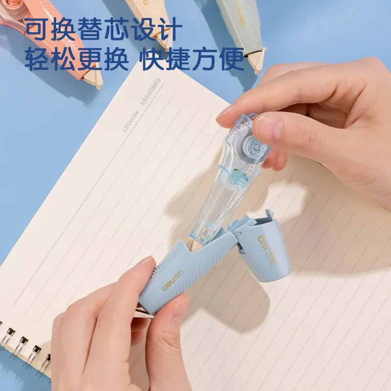Refillable Retractable Correction Tape Set Mini Cute Aesthetic Correction Tape Pen with 5 Replacement White Refill 6m