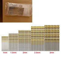 50pc Titane Plaqué Twist Drill Set 1-3mm Petit Foret Perceuse Électrique Perceuse Outil DIY Boiseries Foret Ouvert Foret 2
