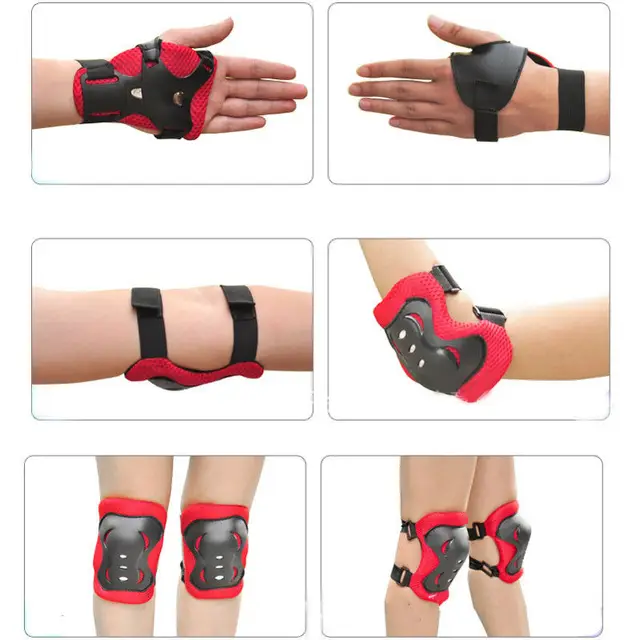 7Pcs Kids Knee Brace Skating Protective Gear Set Knee Wrist Guard Elbow Pad Bicycle Skateboard Ice Skating Roller Knee Protector 3