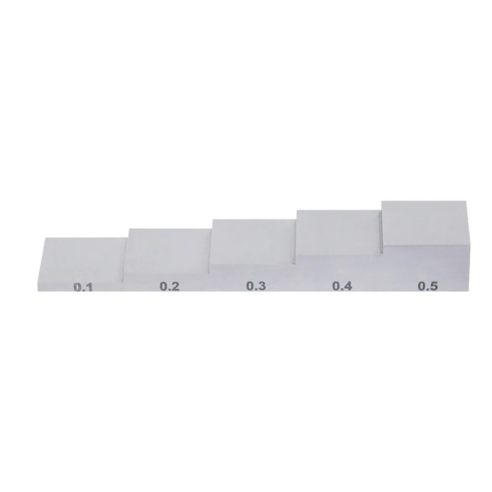 Deentest 5 Step Calibration Block 0.100"-0.200"-0.300"-0.400"-0.500" Inch 1018 Steel for Thickness Gauge Calibration UT Block calibration block