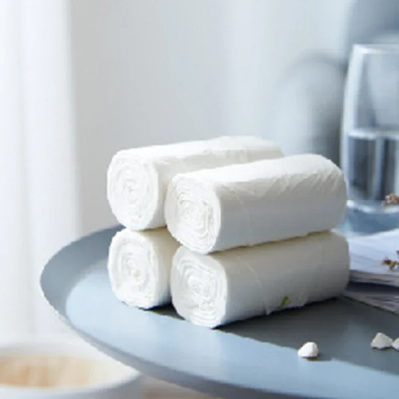 Trash Bags Disposable Trash Bags Garbage Bags Flat Mouth Bio-Based Degradable Garbage Bag Disposable Toilet Cleaning Kitchen Garbage Bag Thickened Plastic