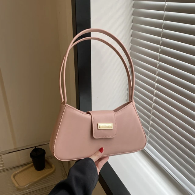 Solid Color Fashion Underarm Pleated Portable Trendy Women's Small Square Bag main image 1