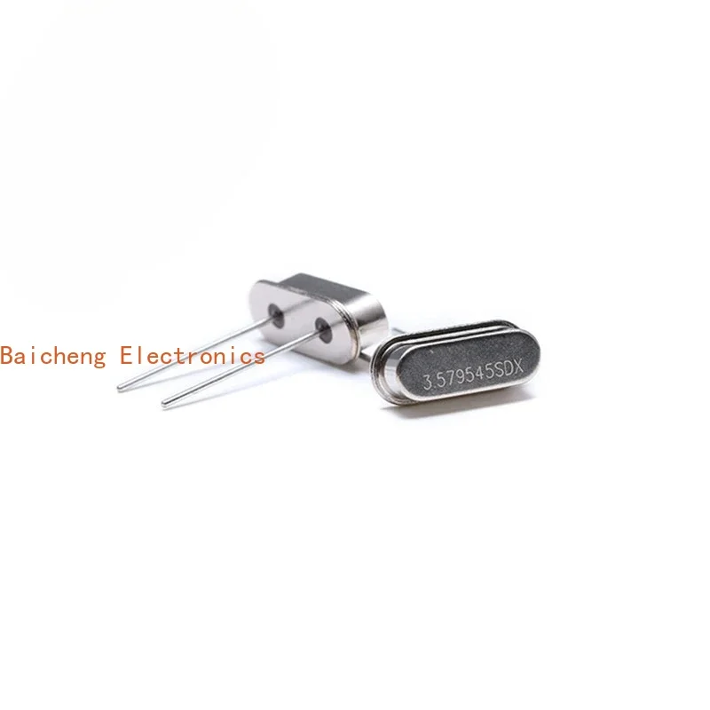 10pcs HC-49S 패시브 크리스탈 발진기 세라믹 석영 공진기 DIP 3.579545MHz 3.579545 MHz 전자 키트 HC 49 HC-49
