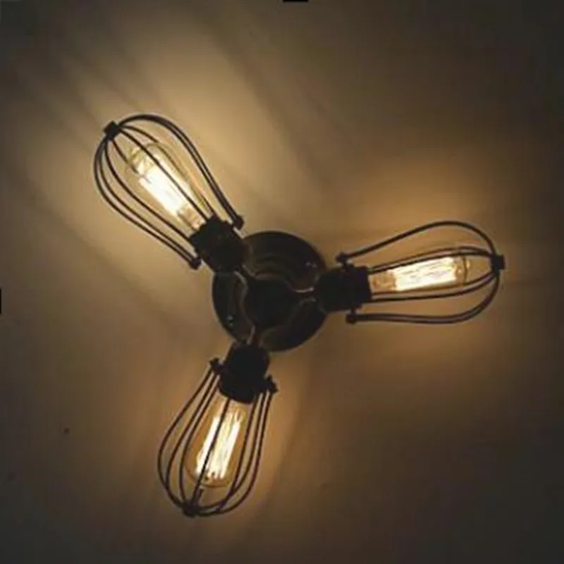 Retro Style Loft Vintage ceiling Light Fixtures Living Room Lights Edison LED Industrial Ceiling Lamp Luminaire