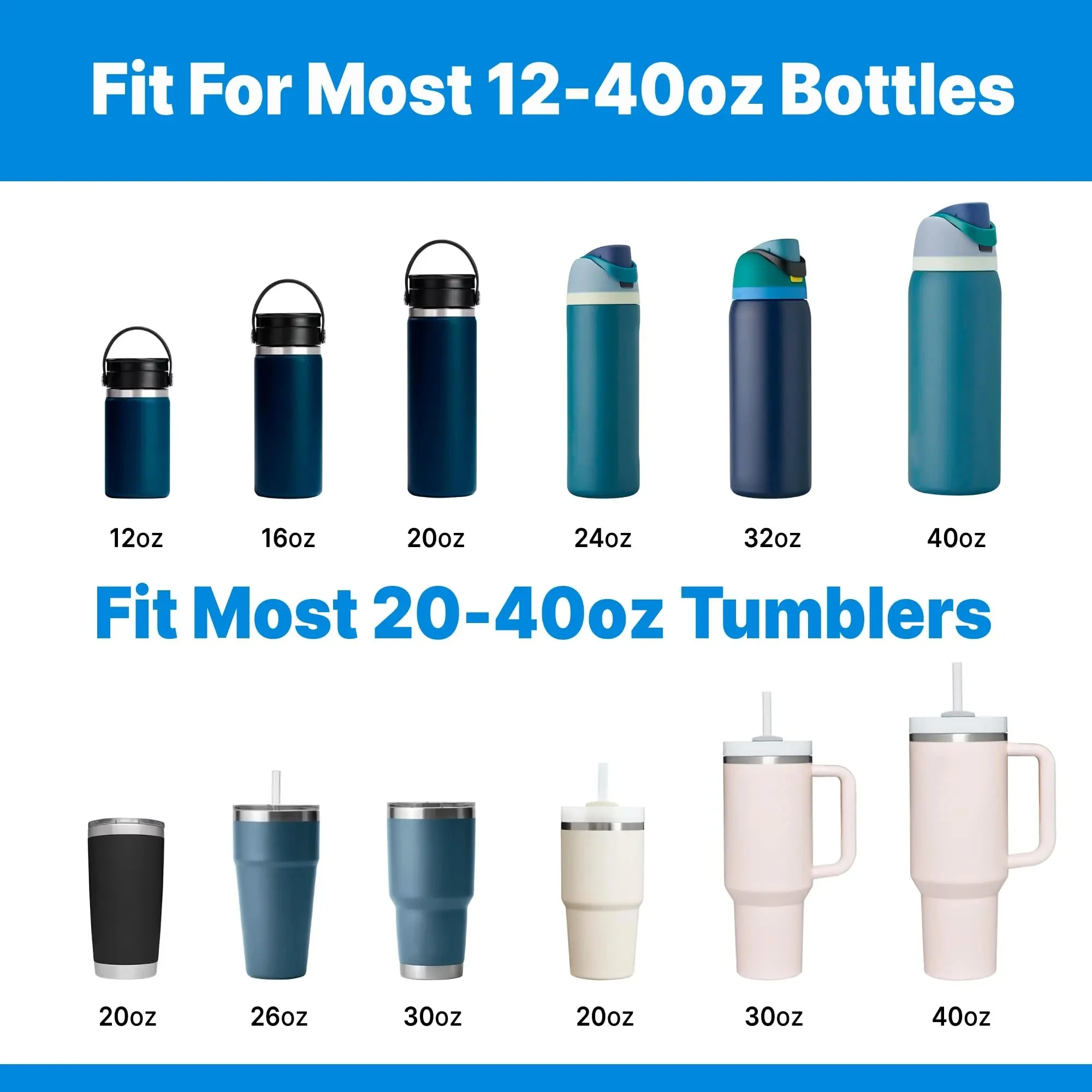 Silicone Water Bottle Carrier Strap - Adjustable Cup Holder