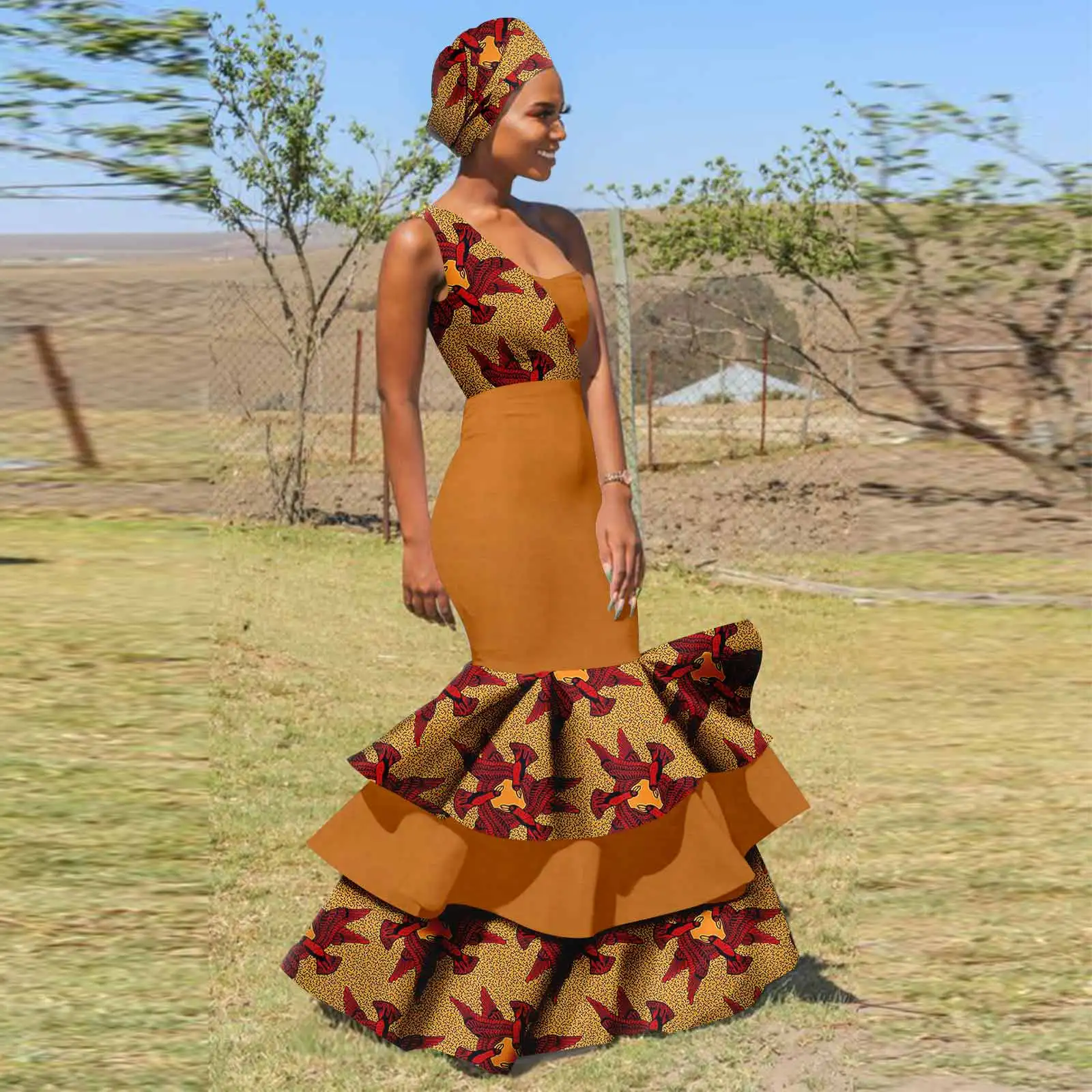 African Women Dresses for Formal Occasions Sleeveless Long