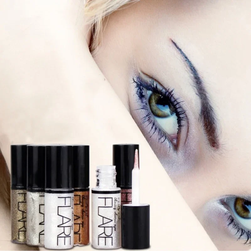 Professional Shiny Liquid Glitter Eyeliner for Women Pigment Silver Rose Gold Color Cosmetics Makeup