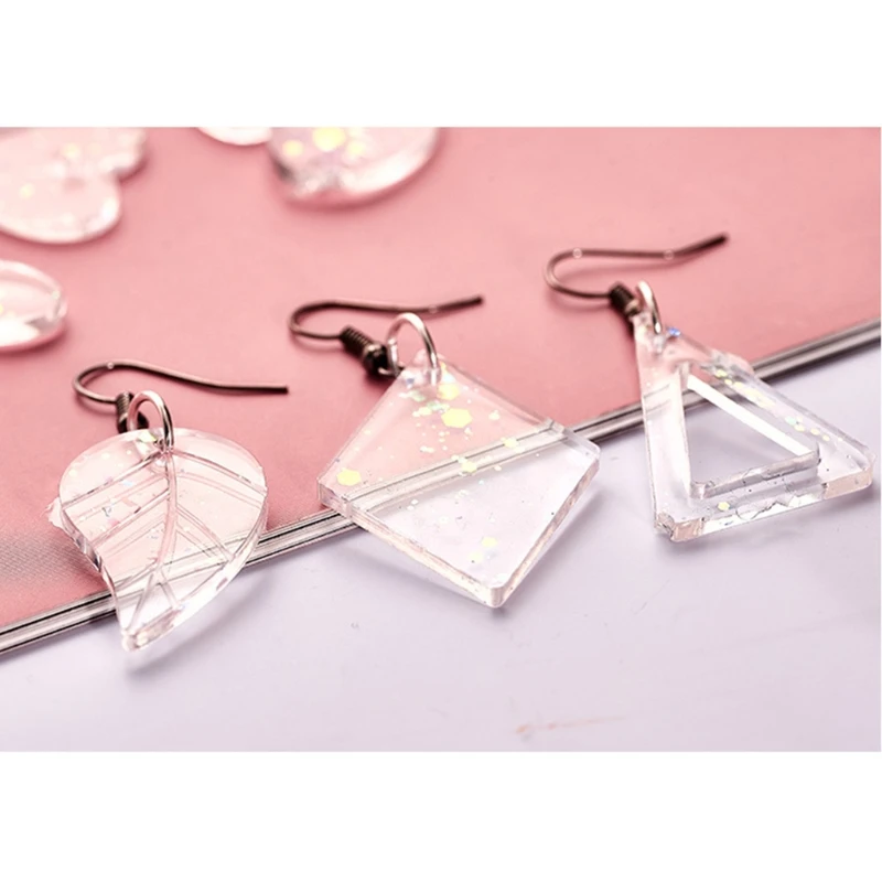 Silicone Earrings Mold Handmade Silicone Earrings Mold Necklace Earring Pendant Resin Molds Drop Dangle Resin Earring Mold Jewelry Making Tools