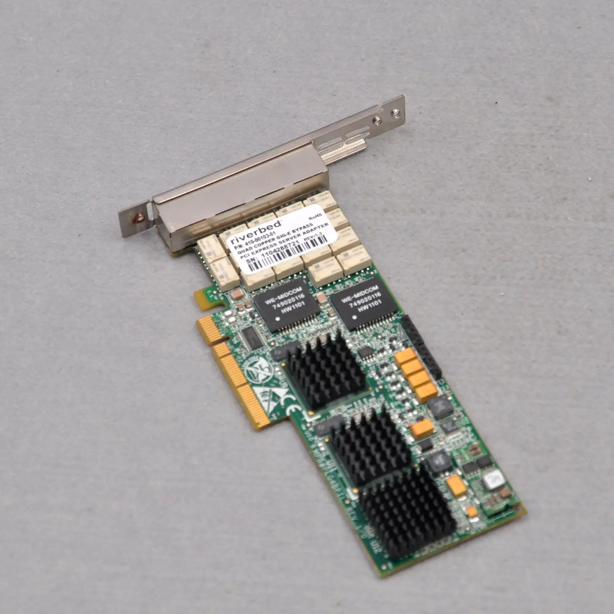 

PEG4BPIL Quad Port Copper Gigabit PCI-E Bypass Mode Server Network Card Used