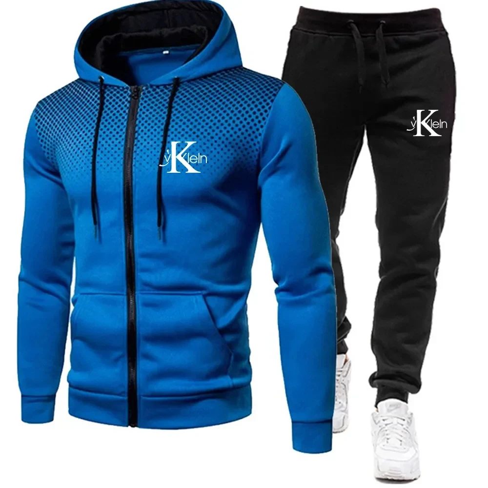 Survêtement de sport pour homme, sweat à capuche, vêtements de fitness, ensemble de course, jogging sportif, sports d'hiver imbibés, nouvelle mode