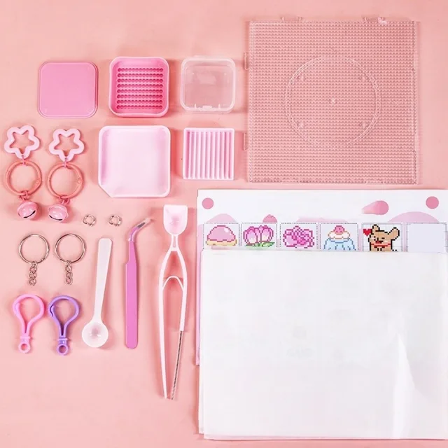 2.6mm Perler Hama Beads Kit DIY Make Puzzle Premium Small Bean 3D Puzzle Beads Handmade Crafts Decor 24Colors Melting Beads Kits