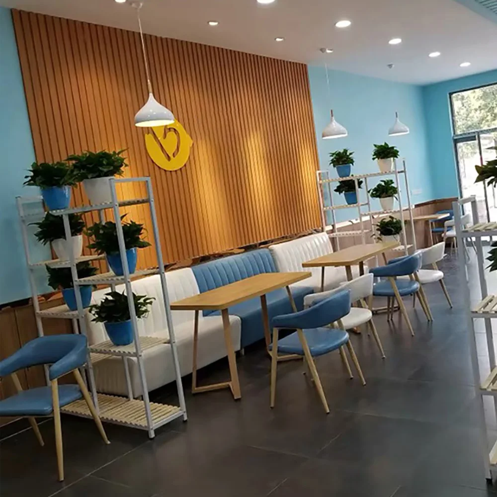 Double Sofa Restaurant Card Seat Table and Chair Combination Dessert Shop Commercial Furniture
