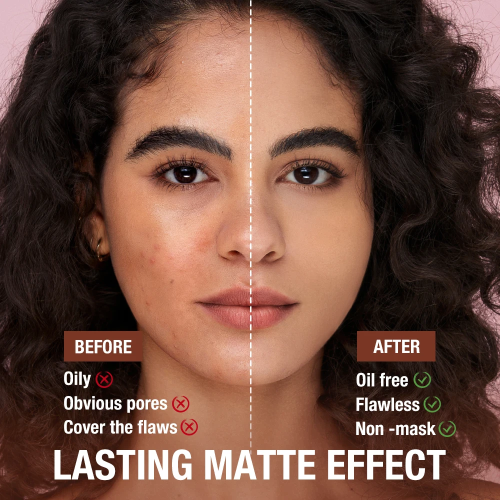 Description Picture 4 of itemOil Control Face Powder 24H Long Lasting Matte Finish Waterproof Compact Setting Powder For Flawless Makeup